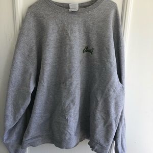 Gray sweatshirt with fisherman back design